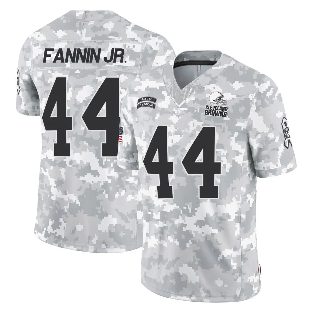 Cooneas C.Browns #44 Harold Fannin Jr. Player Arctic Camo Salute to Service Limited Home Game Stitched Jerseys
