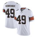 Cooneas C.Browns #49 Carson Schwesinger Player White Vapor Untouchable Limited Home Game Stitched Jerseys