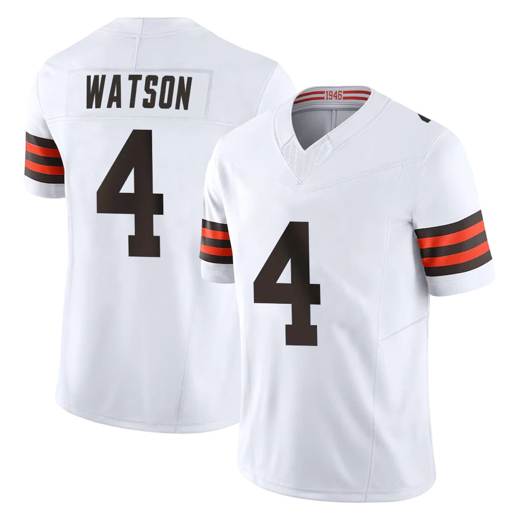 Cooneas C.Browns #4 Deshaun Watson Player White Vapor F.U.S.E. Limited Home Game Stitched Jerseys