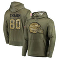 Cooneas C.Browns #80 Jamari Thrash Player Olive Salute to Service Pullover Hoodies Home Game Stitched Jerseys