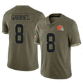 Cooneas C.Browns #8 Dillon Gabriel Player Olive Salute to Service Limited Game Stitched Jerseys