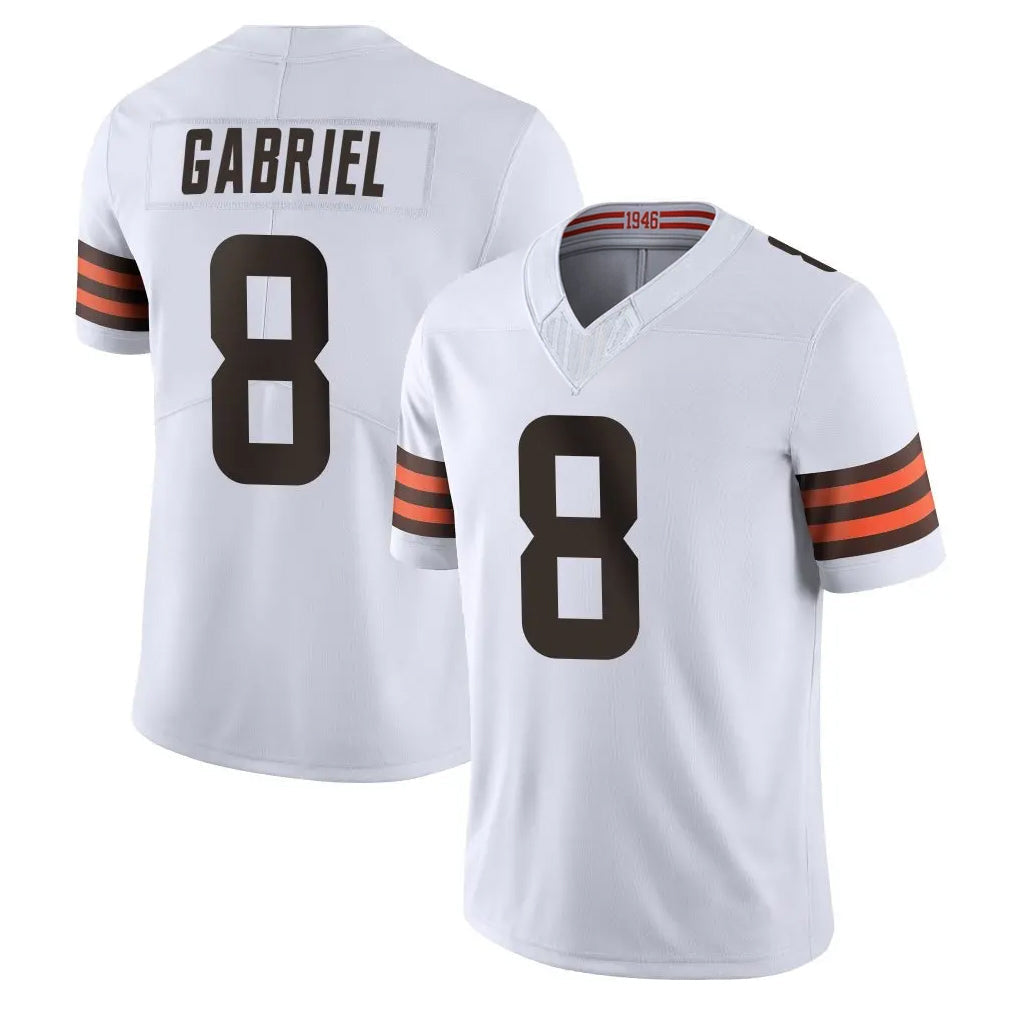 Cooneas C.Browns #8 Dillon Gabriel Player White Vapor F.U.S.E. Limited Home Game Stitched Jerseys