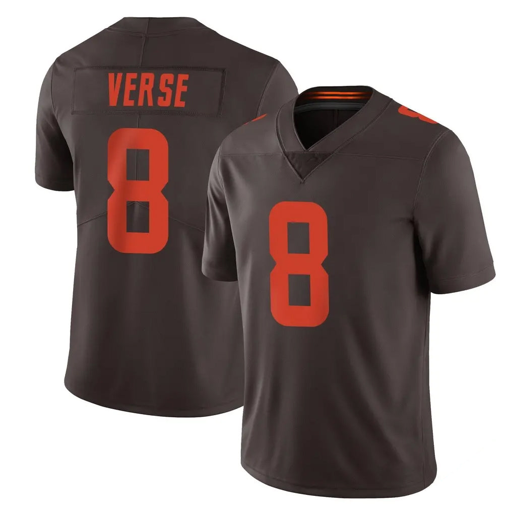 Cooneas C.Browns #8 Jared Verse Player Browns Color Rush Limited Home Game Stitched Jerseys