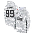 Cooneas C.Browns #99 Julian Okwara Player Arctic Camo Salute to Service Hoodies Limited Game Stitched Jerseys