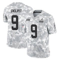 Cooneas C.Browns #9 Grant Delpit Player Arctic Camo Salute to Service Limited Home Game Stitched Jerseys