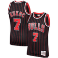 Cooneas C.Bulls #7 Toni Kukoc Mitchell & Ness Black 1995-96 Hardwood Classics Swingman Jerseys