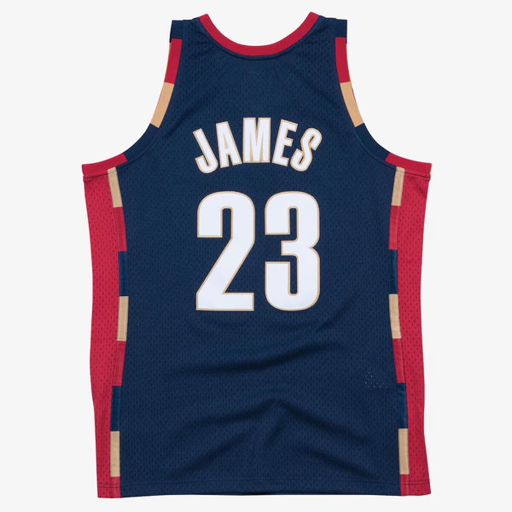Cooneas C.Cavaliers #23 LeBron James Mitchell & Ness Navy Hardwood Classics Swingman Jerseys