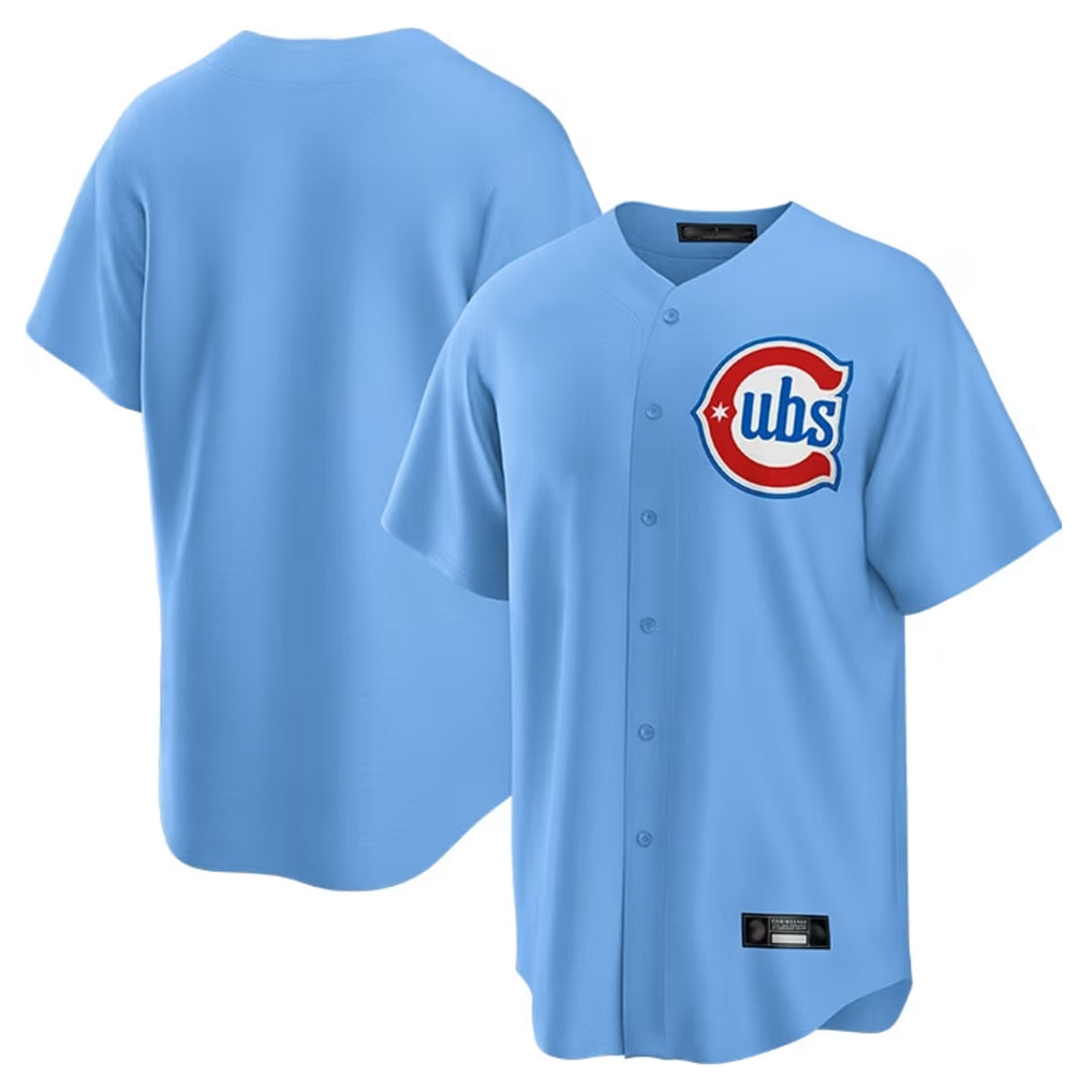 Cooneas C.Cubs Light Blue Home Game Blank Player Stitched Jerseys