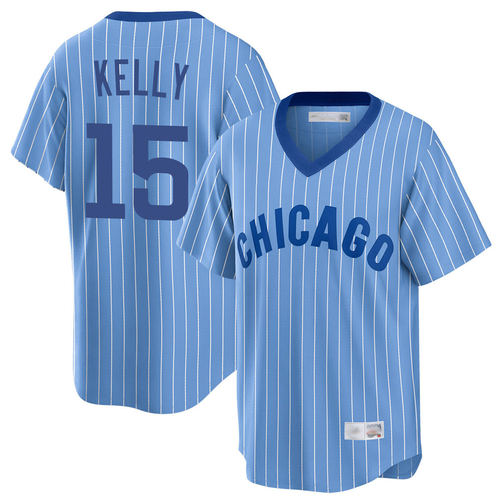 Cooneas C.Cubs #15 Carson Kelly Player Blue T-shirt Cooperstown Collection Limited Stitched Jerseys