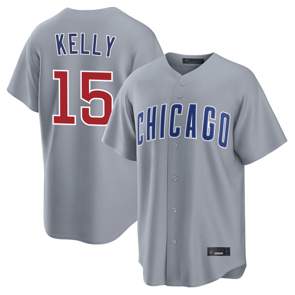 Cooneas C.Cubs #15 Carson Kelly Player Gray Home Game Stitched Jerseys