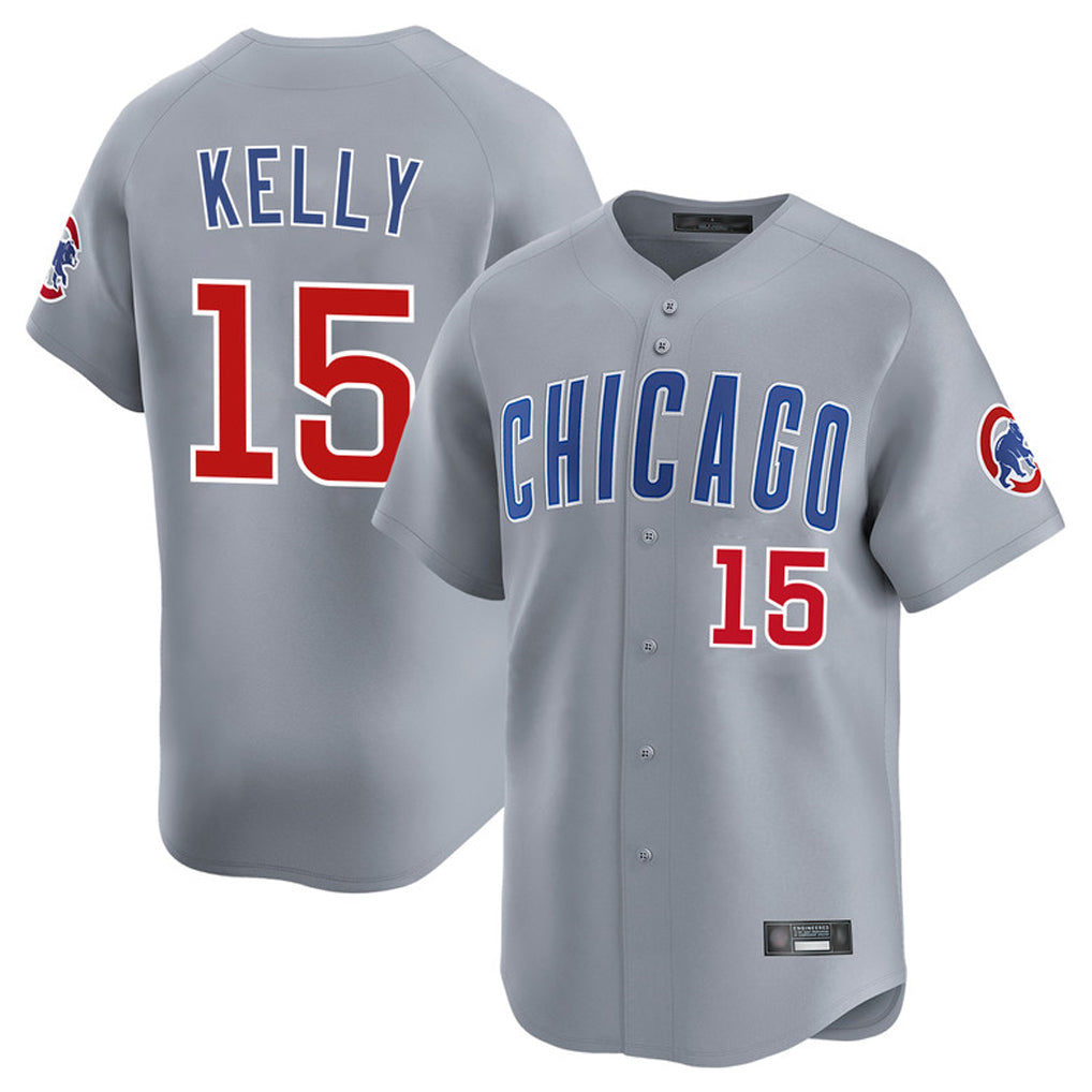 Cooneas C.Cubs #15 Carson Kelly Player Gray Road Limited Home Stitched Jerseys