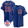 Cooneas C.Cubs #15 Carson Kelly Player Royal 150th Anniversary Home Game Stitched Jerseys