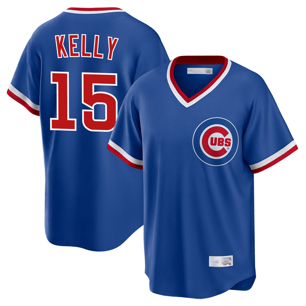 Cooneas C.Cubs #15 Carson Kelly Player Royal T-shirt Cooperstown Collection Limited Stitched Jerseys