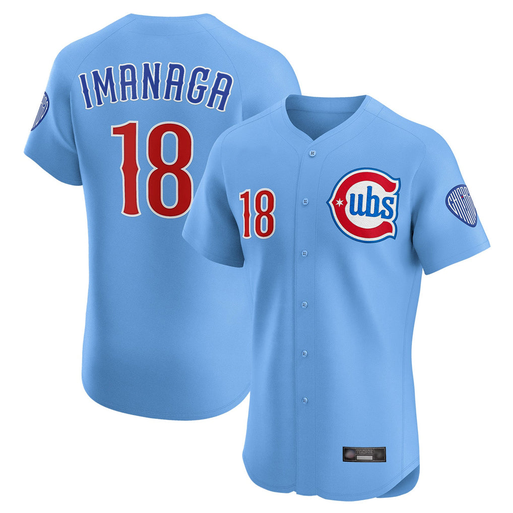 Cooneas C.Cubs #18 Shota Imanaga Player Light Blue Limited Elite Home Stitched Jerseys