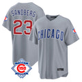 Cooneas C.Cubs #23 Ryne Sandberg Player Gray 150th Anniversary Home Game Stitched Jerseys