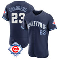 Cooneas C.Cubs #23 Ryne Sandberg Player Navy City Connect 150th Anniversary Limited Elite Home Stitched Jerseys