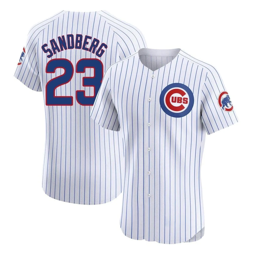 Cooneas C.Cubs #23 Ryne Sandberg Player White Limited Elite Home Game Stitched Jerseys