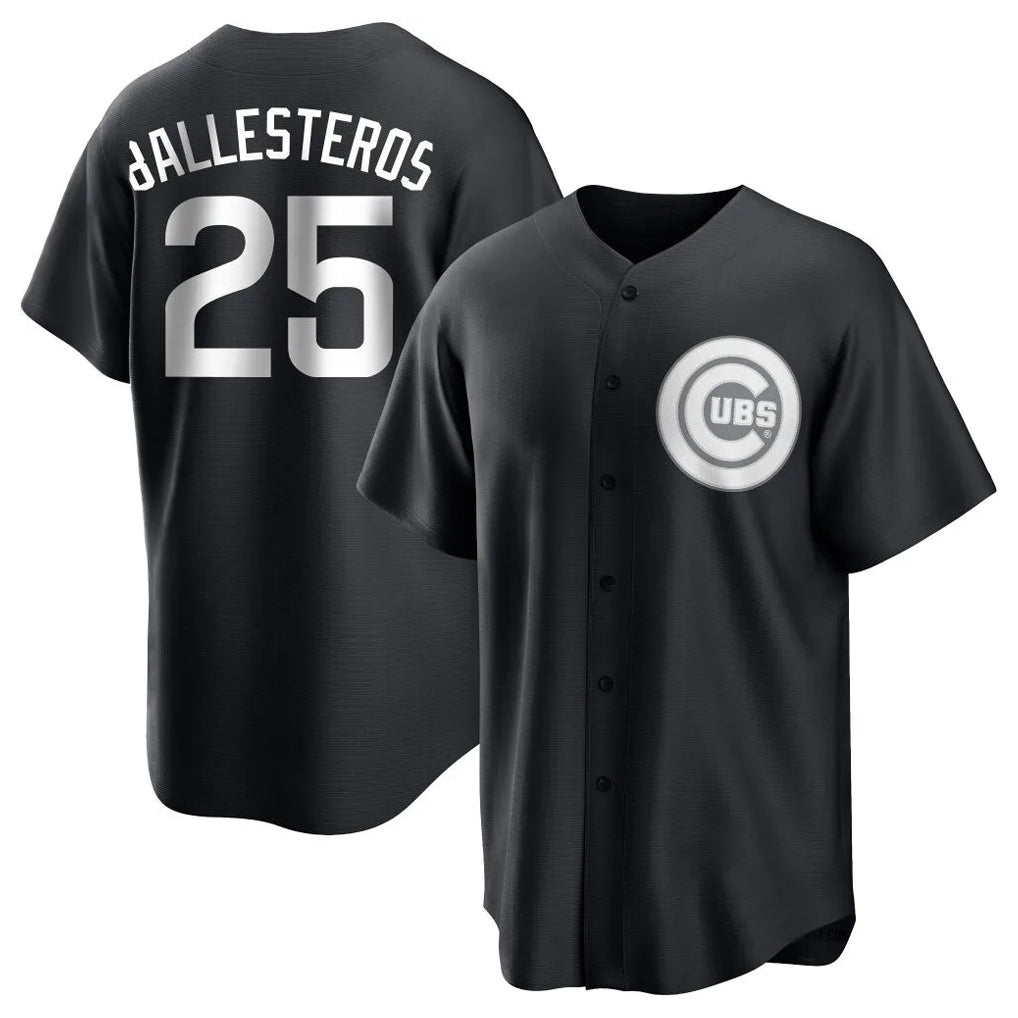 Cooneas C.Cubs #25 Mois¡§|s Ballesteros Player Black Game Stitched Jerseys