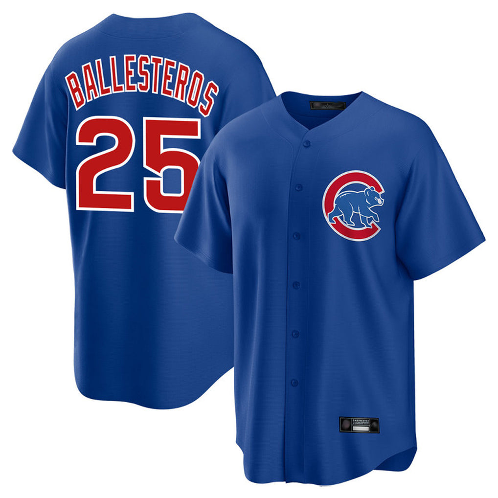 Cooneas C.Cubs #25 Mois¡§|s Ballesteros Player Royal Home Game Stitched Jerseys