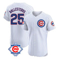 Cooneas C.Cubs #25 Mois¡§|s Ballesteros Player White 150th Anniversary Limited Elite Home Game Stitched Jerseys