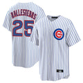 Cooneas C.Cubs #25 Mois¡§|s Ballesteros Player White Game Home Stitched Jerseys