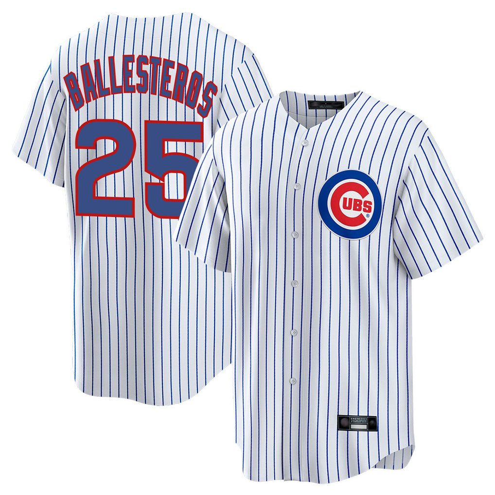 Cooneas C.Cubs #25 Mois¡§|s Ballesteros Player White Game Home Stitched Jerseys