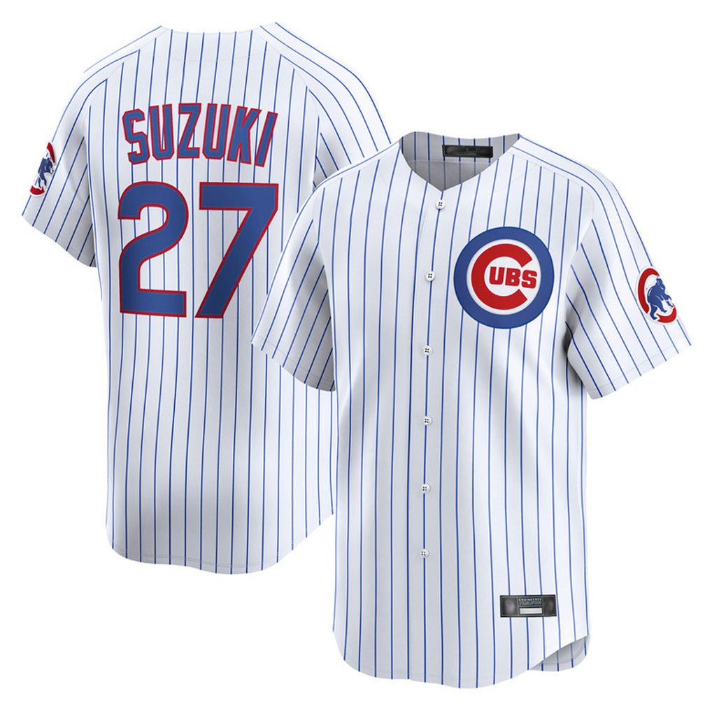 Cooneas C.Cubs #27 Seiya Suzuki Player White Limited Home Game Stitched Jerseys