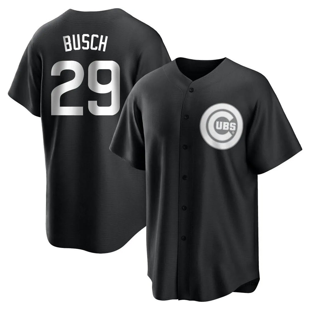 Cooneas C.Cubs #29 Michael Busch Player Black Game Stitched Jerseys