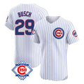 Cooneas C.Cubs #29 Michael Busch Player White 150th Anniversary Limited Elite Home Game Stitched Jerseys