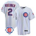 Cooneas C.Cubs #2 Nico Hoerner Player White 150th Anniversary Home Game Stitched Jerseys