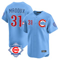 Cooneas C.Cubs #31 Greg Maddux Player Light Blue 150th Anniversary Limited Home Stitched Jerseys