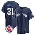 Cooneas C.Cubs #31 Greg Maddux Player Navy 150th Anniversary City Connect Home Game Stitched Jerseys