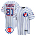 Cooneas C.Cubs #31 Greg Maddux Player White 150th Anniversary Home Game Stitched Jerseys