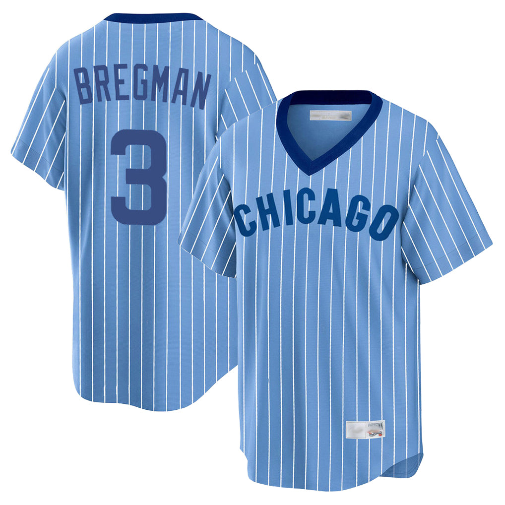 Cooneas C.Cubs #3 Alex Bregman Blue T-shirt Cooperstown Collection Limited Stitched Jerseys