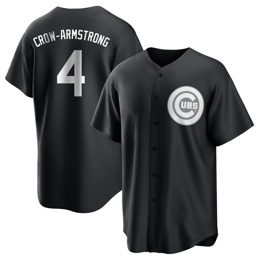 Cooneas C.Cubs #4 Pete Crow-Armstrong Player Black Game Stitched Jerseys
