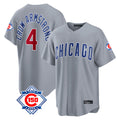 Cooneas C.Cubs #4 Pete Crow-Armstrong Player Gray 150th Anniversary Home Game Stitched Jerseys