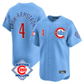 Cooneas C.Cubs #4 Pete Crow-Armstrong Player Light Blue 150th Anniversary Limited Home Stitched Jerseys