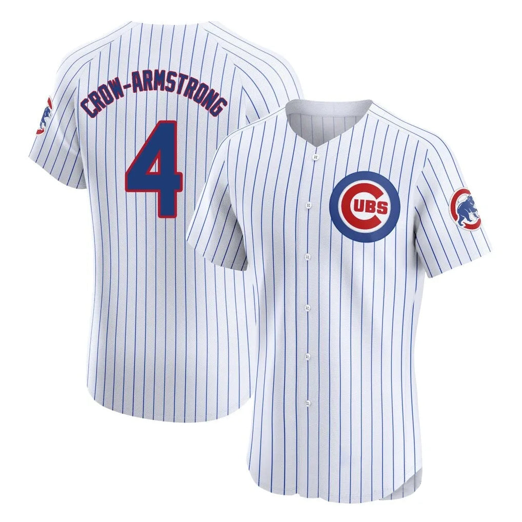 Cooneas C.Cubs #4 Pete Crow-Armstrong Player White Limited Elite Home Game Stitched Jerseys