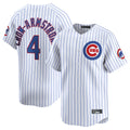 Cooneas C.Cubs #4 Pete Crow-Armstrong Player White Limited Home Game Stitched Jerseys