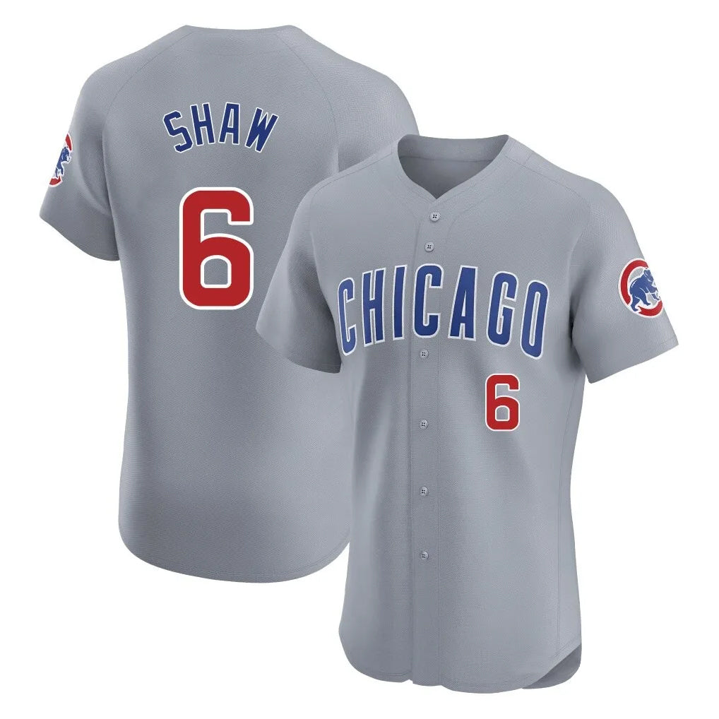 Cooneas C.Cubs #6 Matt Shaw Player Gray Road Limited Elite Home Stitched Jerseys
