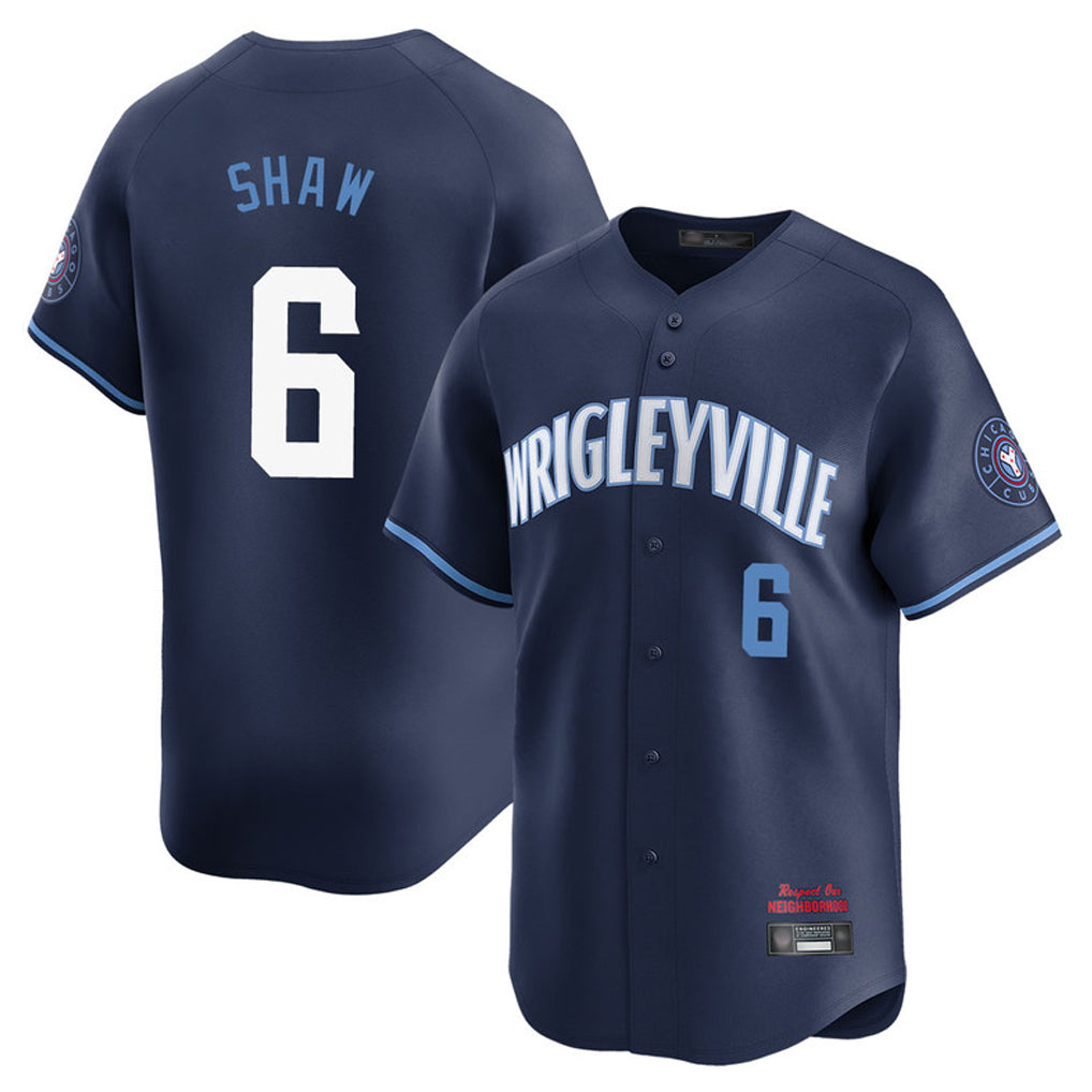 Cooneas C.Cubs #6 Matt Shaw Player Navy City Connect Limited Home Stitched Jerseys