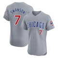 Cooneas C.Cubs #7 Dansby Swanson Player Gray Road Limited Elite Home Stitched Jerseys