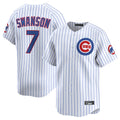 Cooneas C.Cubs #7 Dansby Swanson Player Black Fashion Out 150th Anniversary Game Stitched Jerseys