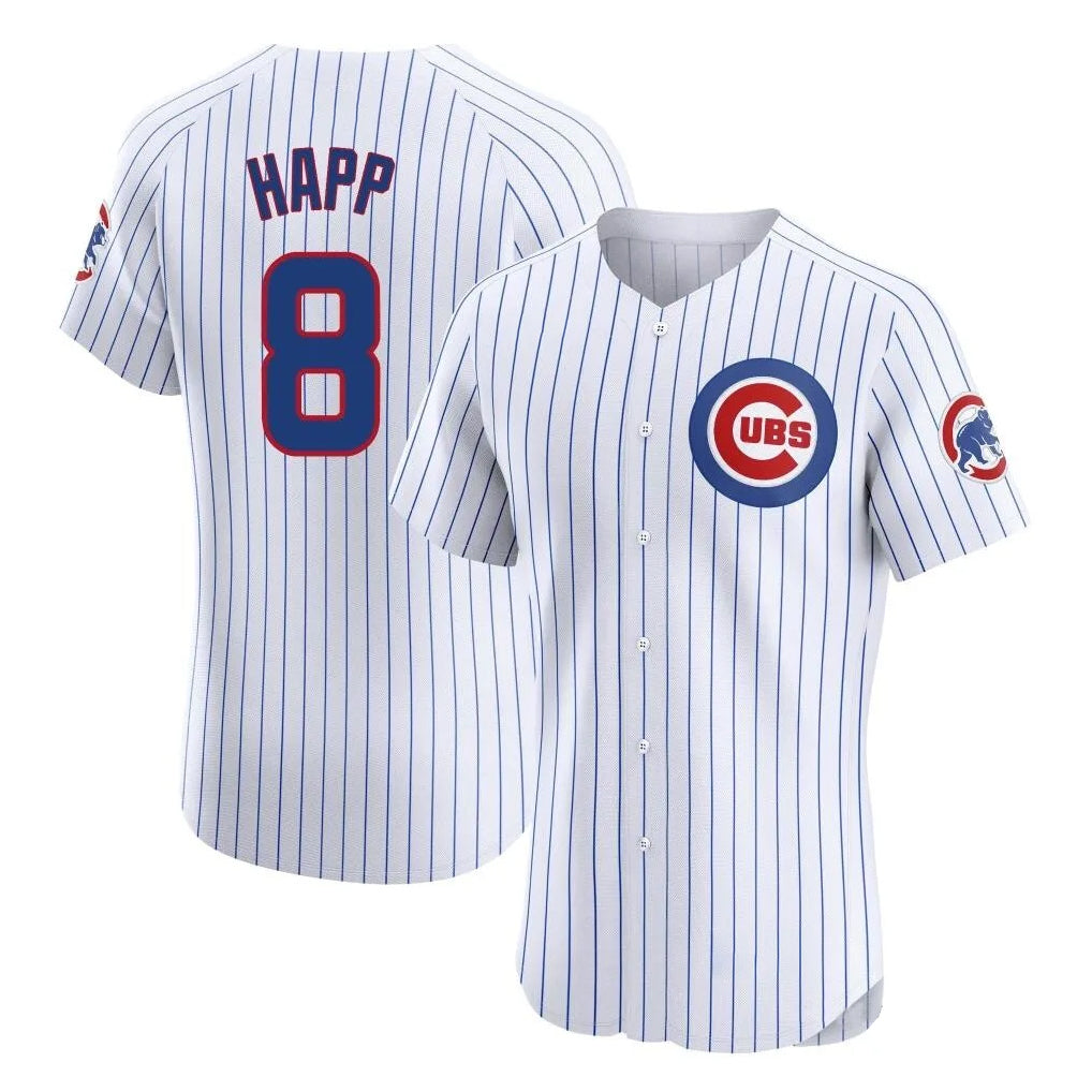 Cooneas C.Cubs #8 Ian Happ Player White Limited Elite Home Game Stitched Jerseys