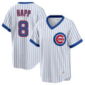 Cooneas C.Cubs #8 Ian Happ Player White T-shirt Cooperstown Collection Limited Stitched Jerseys