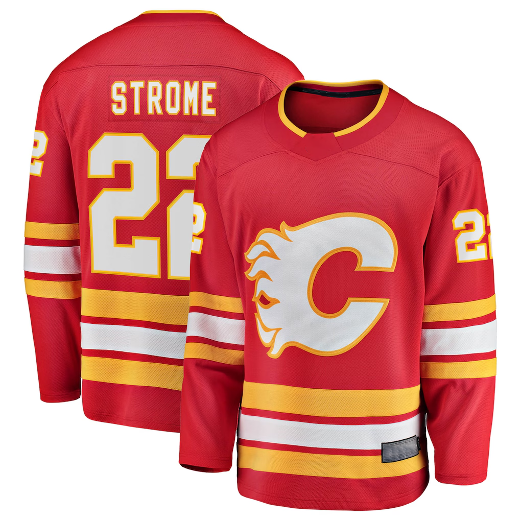 Cooneas C.Flames #22 Ryan Strome Red Home Breakaway Jerseys