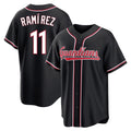 Cooneas C.Guardians #11 Jose Ramirez Player Black Fashion Out Home Game Stitched Jerseys
