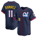 Cooneas C.Guardians #11 Jose Ramirez Player Navy American League All-Star Edition Limited Home Stitched Jerseys