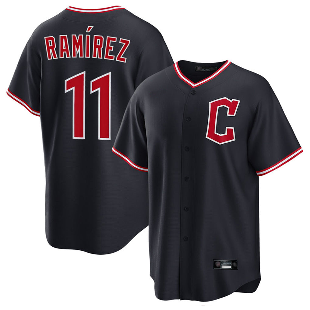 Cooneas C.Guardians #11 Jose Ramirez Player Navy Home Game Stitched Jerseys