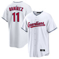 Cooneas C.Guardians #11 Jose Ramirez Player White Home Game Stitched Jerseys